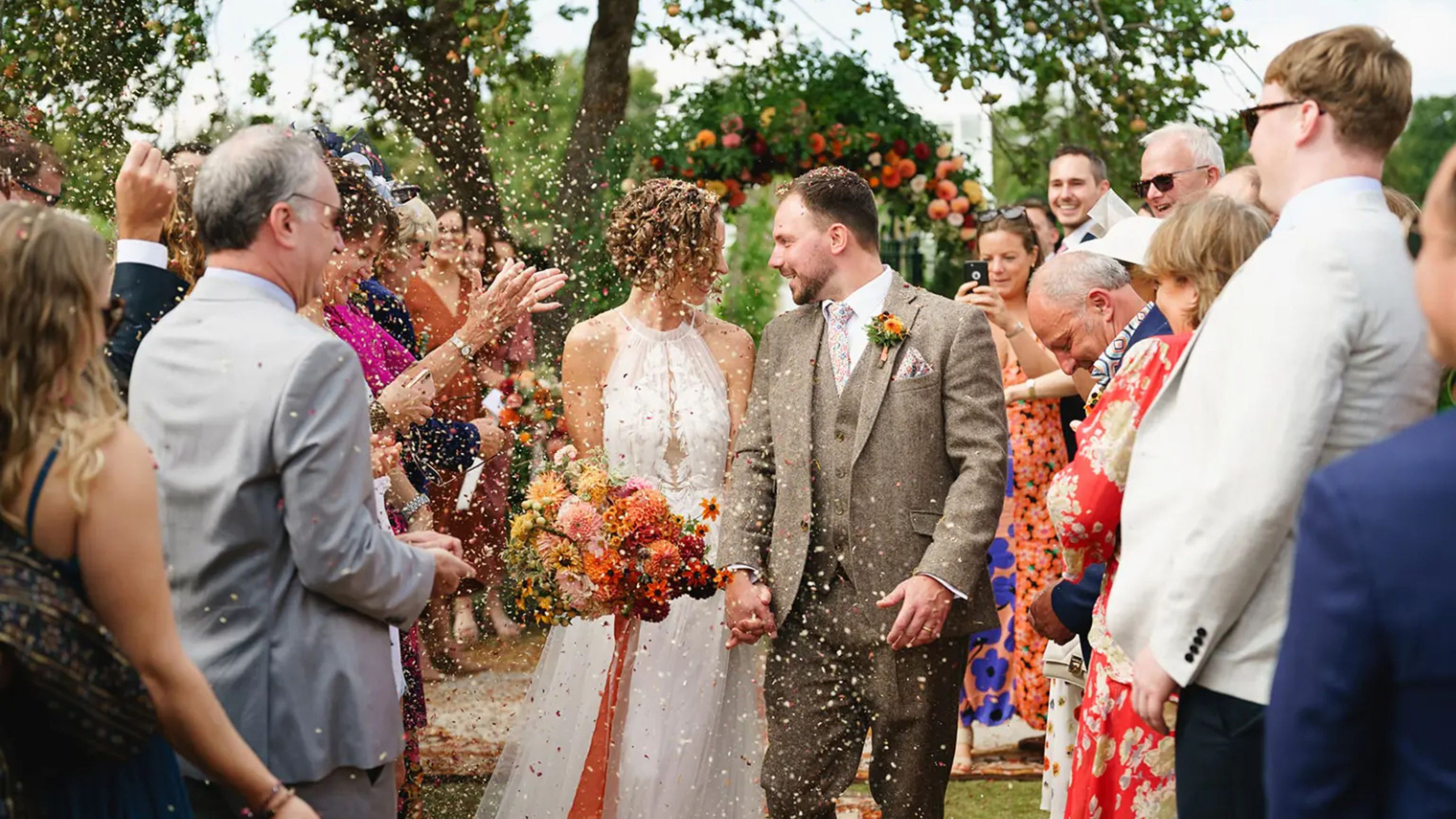 Wedding couple getting married