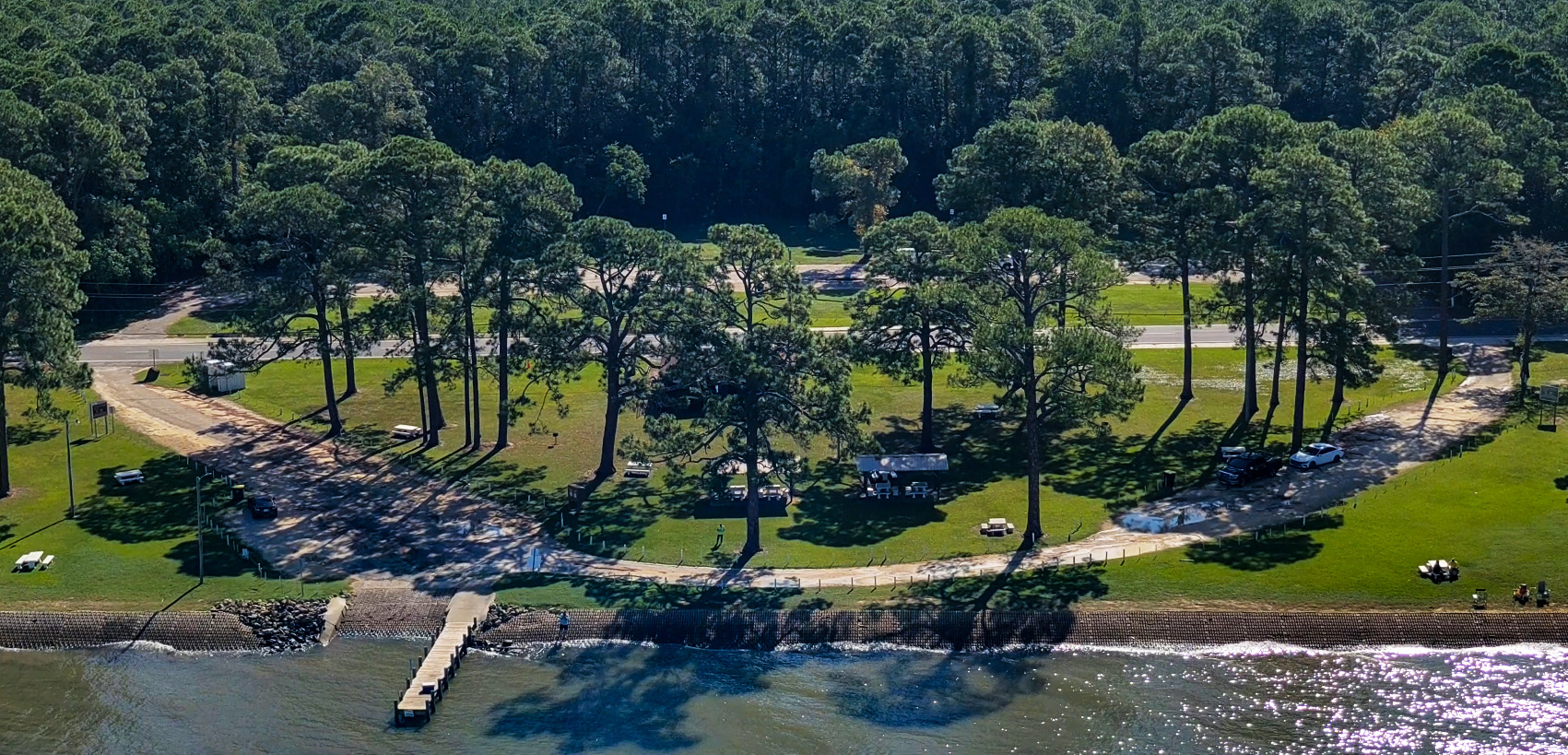 aerial view of mullet point